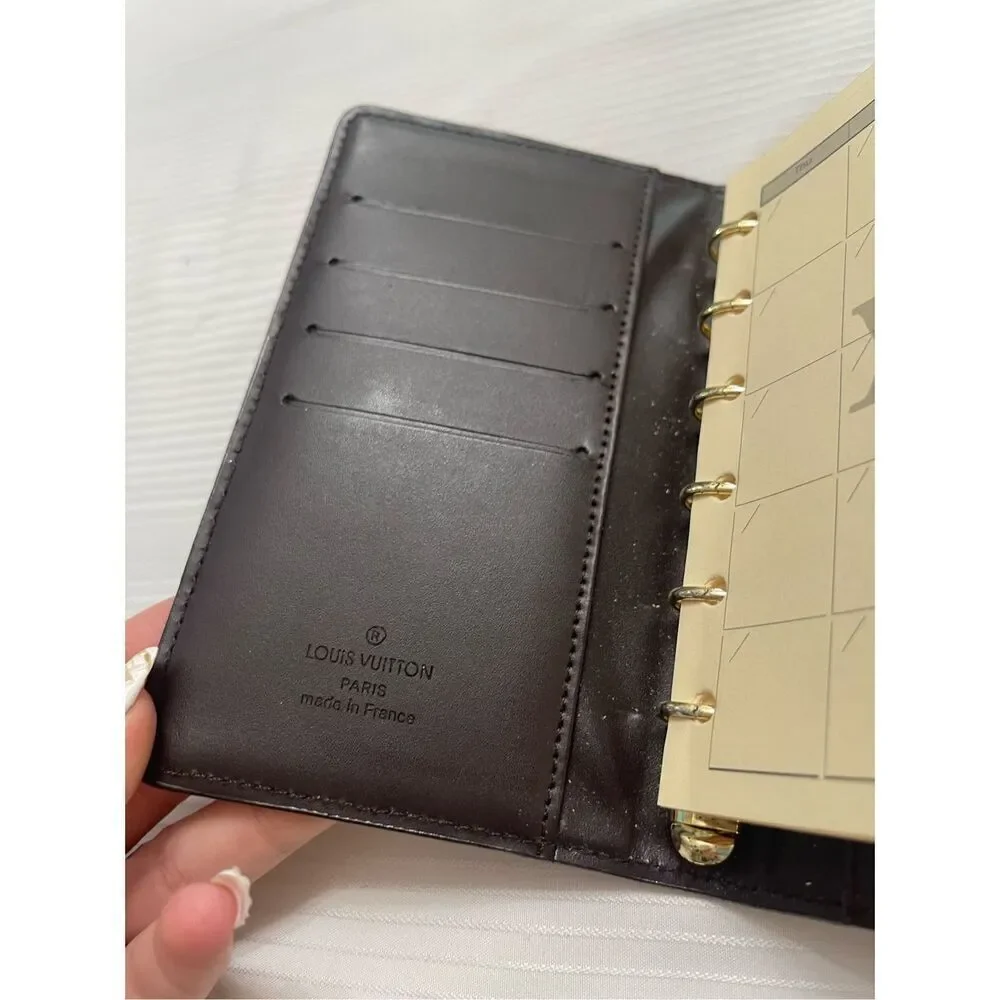 Louis Vuitton Agenda PM 6 Hole Women's Notebook Amarant Monogram Vernis